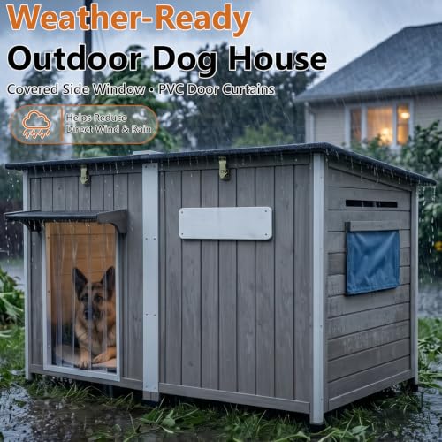 55" XL Insulated Outdoor Dog House for Large Dogs