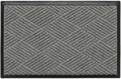 Diamonds Front Door Mat Indoor Outdoor Entrance (Medium 23"x35.5" (2’x3’) / Medium Grey)