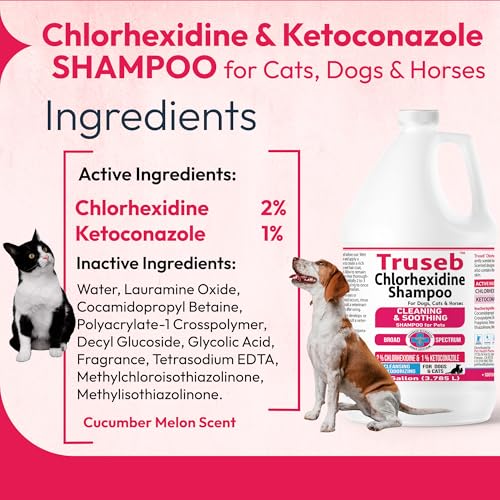 Truseb Topical Ketoconazole and Chlorhexidine Shampoo for Dogs