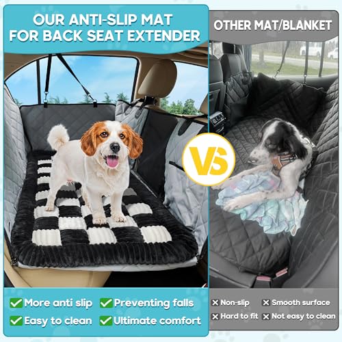 Dog Car Bed Mat Non (Black and White / For Truck//Large SUVs（56"x28.7"))