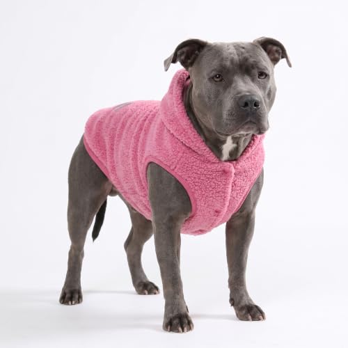 Sherpa Fleece Dog Jacket (Dark Pink / 4XL)