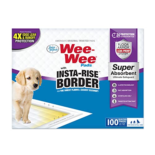 Wee Wee Super Absorbent Unscented Pee Pads for Dogs & Puppies with Insta (100 Count)