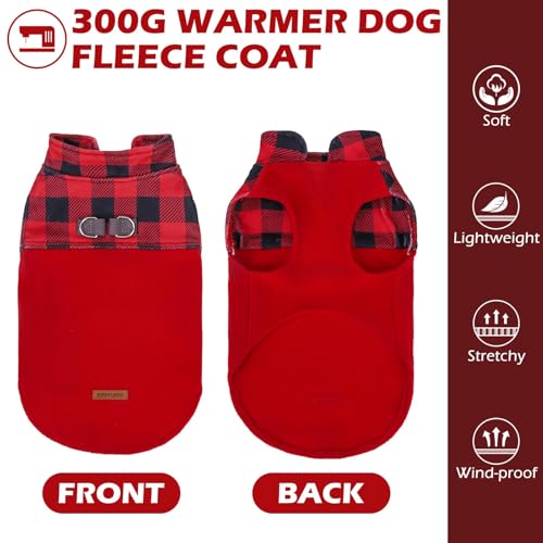 Fleece Dog Sweater (Red / Medium)