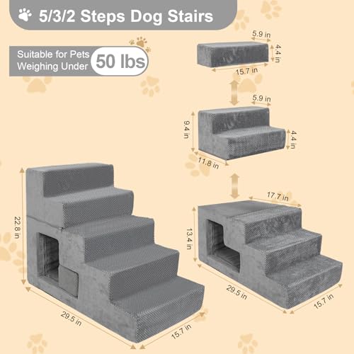 Dog Stairs for Small Dogs 23” H