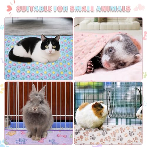 6 Pack Guinea Pigs Fleece Blankets (26x14 Inch /6 Packs / Light Color)