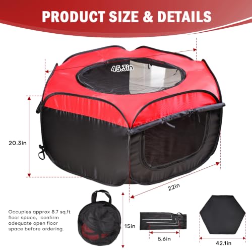 Brooder Box for Chick Starter Kit (Chicken Brooder Tent,Red)