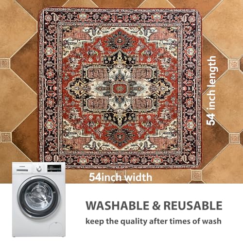 Washable Pee Pads for Dogs (54x54 Inch (Pack of 2) / Red/Rect)
