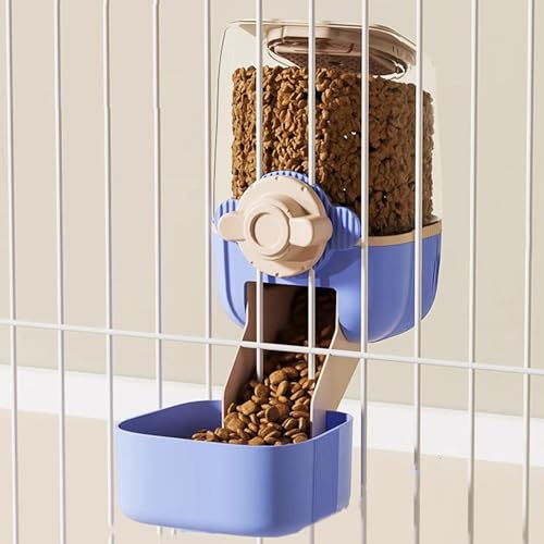 Pet Hanging Automatic Feeders Drinking Bowls (Pink Blue-Food)