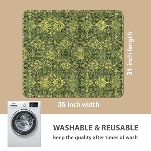 Washable Pee Pads for Dogs (31x36 Inch (Pack of 2) / Green/Multi)