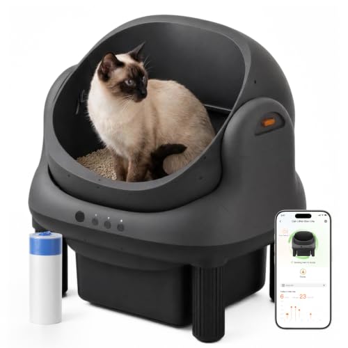 Open Top L1 Self Cleaning Litter Box (Black)