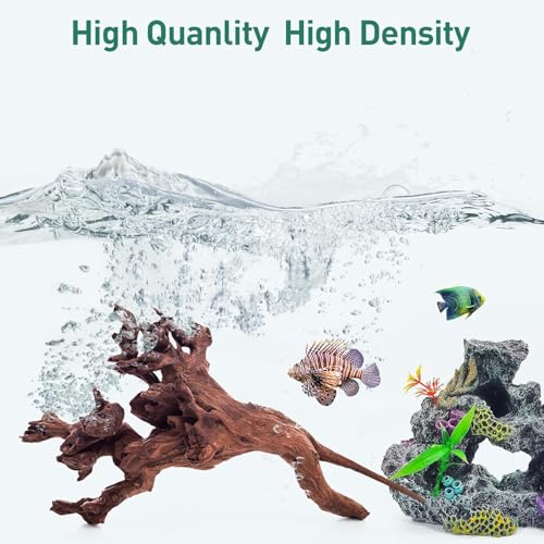 3 PCS Natural Driftwood for Aquarium Decor Fish Tank Decorations (Mopani driftwood （7-11 inch pack of 3）)