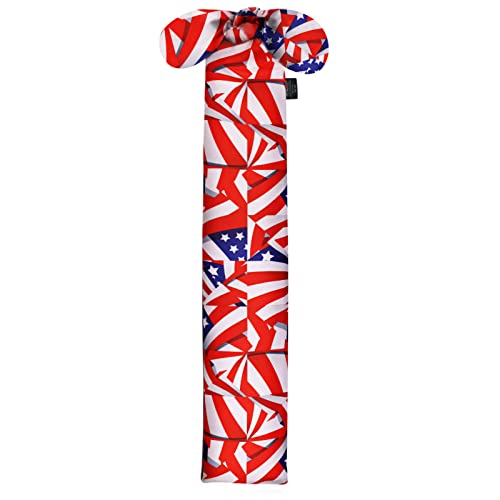 Stretchy Tail Bag Breathable Horse Tail Guard Slip on Design Protect Horse Tail 2 Strand Closure Straps Keep Tail Clean & Protected 22" L Length Makes Grooming Easy (Flag Grid)