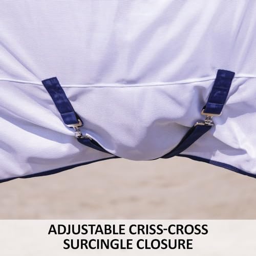 Soft Interlock Mesh II Horse Fly Sheets (Horse Size 86 / Horse High Neck Euro Surcingle / White)