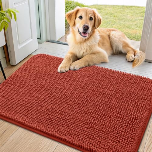 Dog Door Mat for Muddy Paws 36x24 (Maple Red / 36"X24")