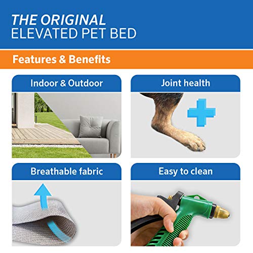 Original Elevated Dog Bed (Large Dog Bed / Gunmetal (Pack of 1))