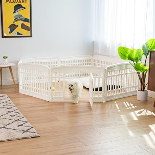 8 Panel Dog Playpen (8 Panel - 24" H / White)