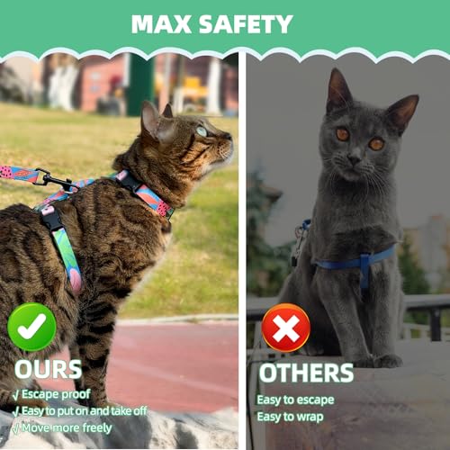 Cat Harness and Leash Set (Small / Green)