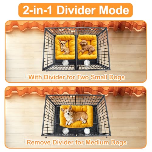3 Tiers 43" Heavy Duty Dog Crate Bank with Wheels (42.5"L x 28.0"W x 88.0"H)