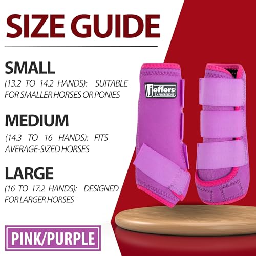 Expression Neon Horse Boots 1 Pair (Purple/Pink / Medium)