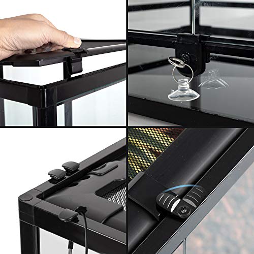 Large 34 Gallon Reptile Glass Tank (24" x 18" x 18" (34 Gallon))