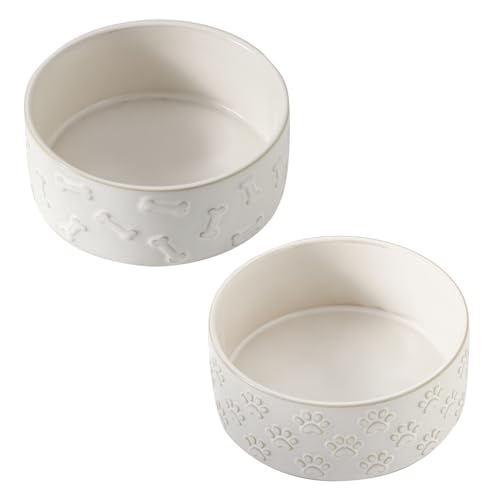 Ceramic Dog Bowl Set of 2 (5.1 in-Small)