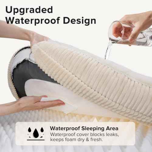 Fluffy Orthopedic Dog Beds Large Sized Dog (Cream / XL (42"x 32"x 7"))