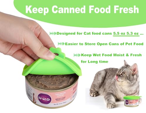 Cat Food Can Covers Lids for 5.5 oz Cans (Green)