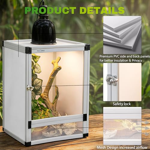 Small Reptile Cage 8" x 8" x 12" (8x8x12inch-two doors / White)