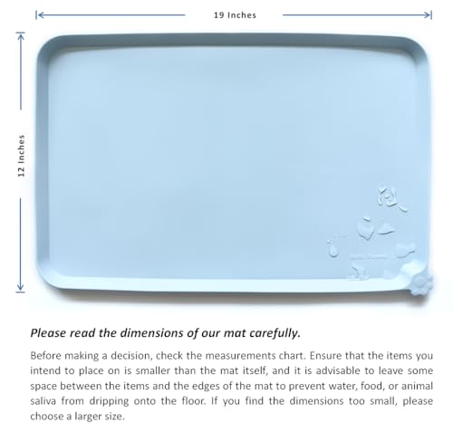 Silicone Pet Food Mats (19" x 12" / Frost)