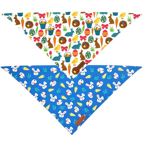 Easter Dog Bandanas 2 Pack (Easter 2 / Large)