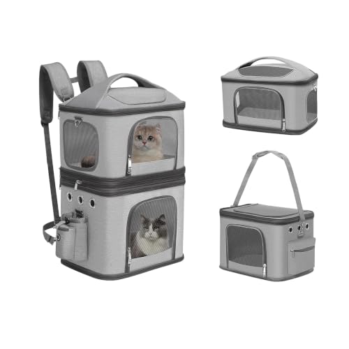 Detachable Double Cat Backpack Carrier for 2 Pets