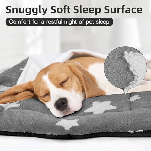 Dog Crate Pad Dog Bed for Crate Washable Flat Pet Kennel Mat Cute (48''L x 29''W x 1.5''Th / Grey)