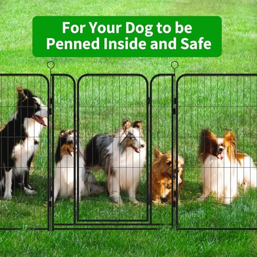 Dog Playpen Outdoor Extra Wide 24 Panels Heavy Duty Dog Fence 40" (32"W x 40"H)