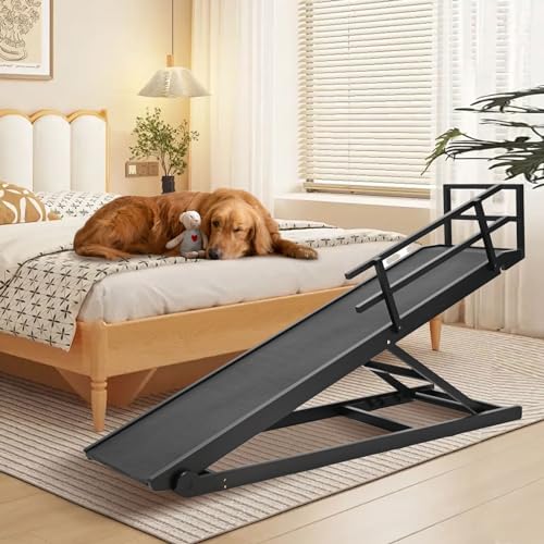 Dog Ramp for Bed & Couch (Black / L-for 27.5''H Bed)