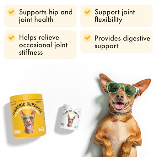 Turmeric Curcumin Hip & Joint Supplement for Dogs (Turmeric / 30)