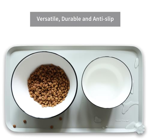Silicone Pet Food Tray (19"L x 12"W / Battleship)