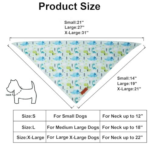 Dinosaurs Dog Bandana (X-Large / Dinosaurs-1)