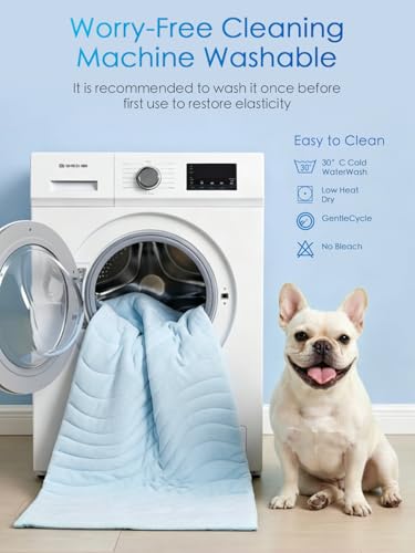 Cooling Mat for Large Dogs (Blue Rectangle / XL: 60" L x 40" W x 0.8" TH)