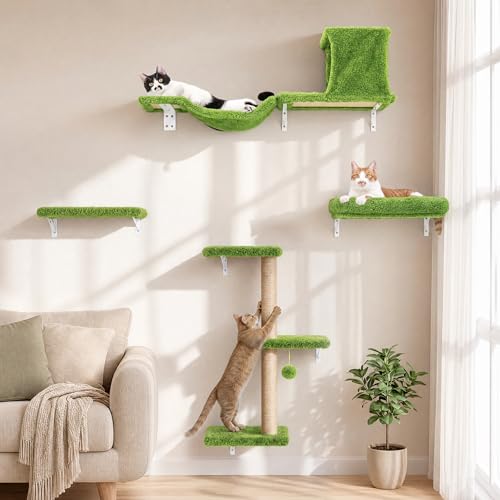 Cat Wall Shelves (Green)