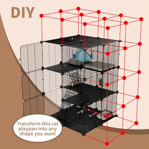 Large Cat Cage Indoor (L - 27.6" × 27.6" × 41.3")