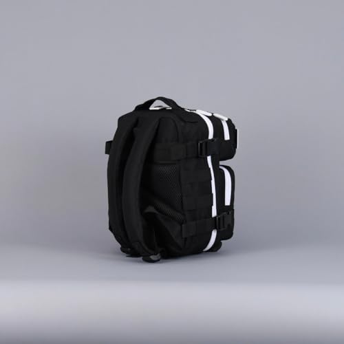 9L Mini Backpack 1000D Compact EDC Bag (Alpha Black White Accents)