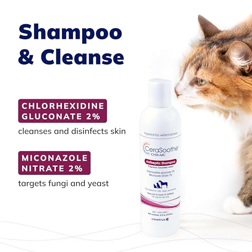 CeraSoothe® CHX+MC Antiseptic Shampoo for Dogs (8 oz (Pack of 1))
