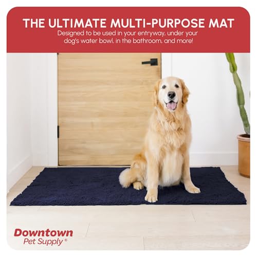 Dog Mud Mat 60" x 36" Navy Blue (60" x 36" / Navy Blue)