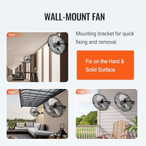 18 Inch Industrial Wall Mount Fan 2PCS (18 Inch 2 Pack / Standard)