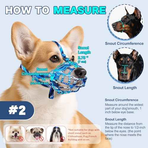 Dog Muzzle to Prevent Biting (Blue / Size 2)