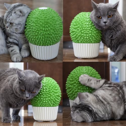 Durian Catnip Feeder & Face Scratcher (yellow)