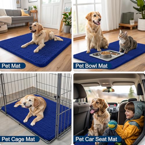 Dog Door Mat for Muddy Paws 30x20 (Royal Blue / 30"X20")
