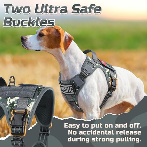 Tactical Dog Harness for Small (Grey Camo / Small)