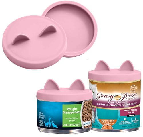 Cat Food Can Lids for 3oz Small Pet Cans (Pink)