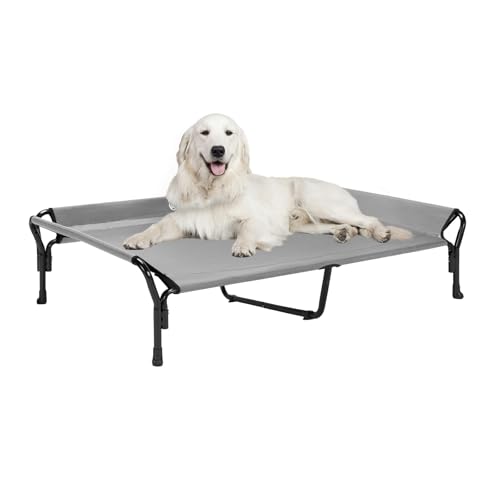 Cooling Elevated Dog Bed (Grey / 50.5"L x 33.5"W x 12.0"Th)
